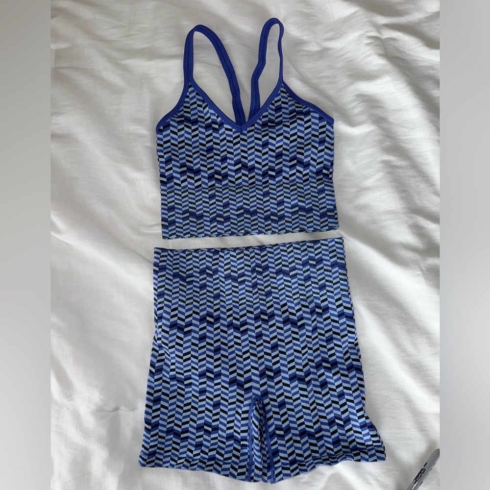 Blue work out set cotton on